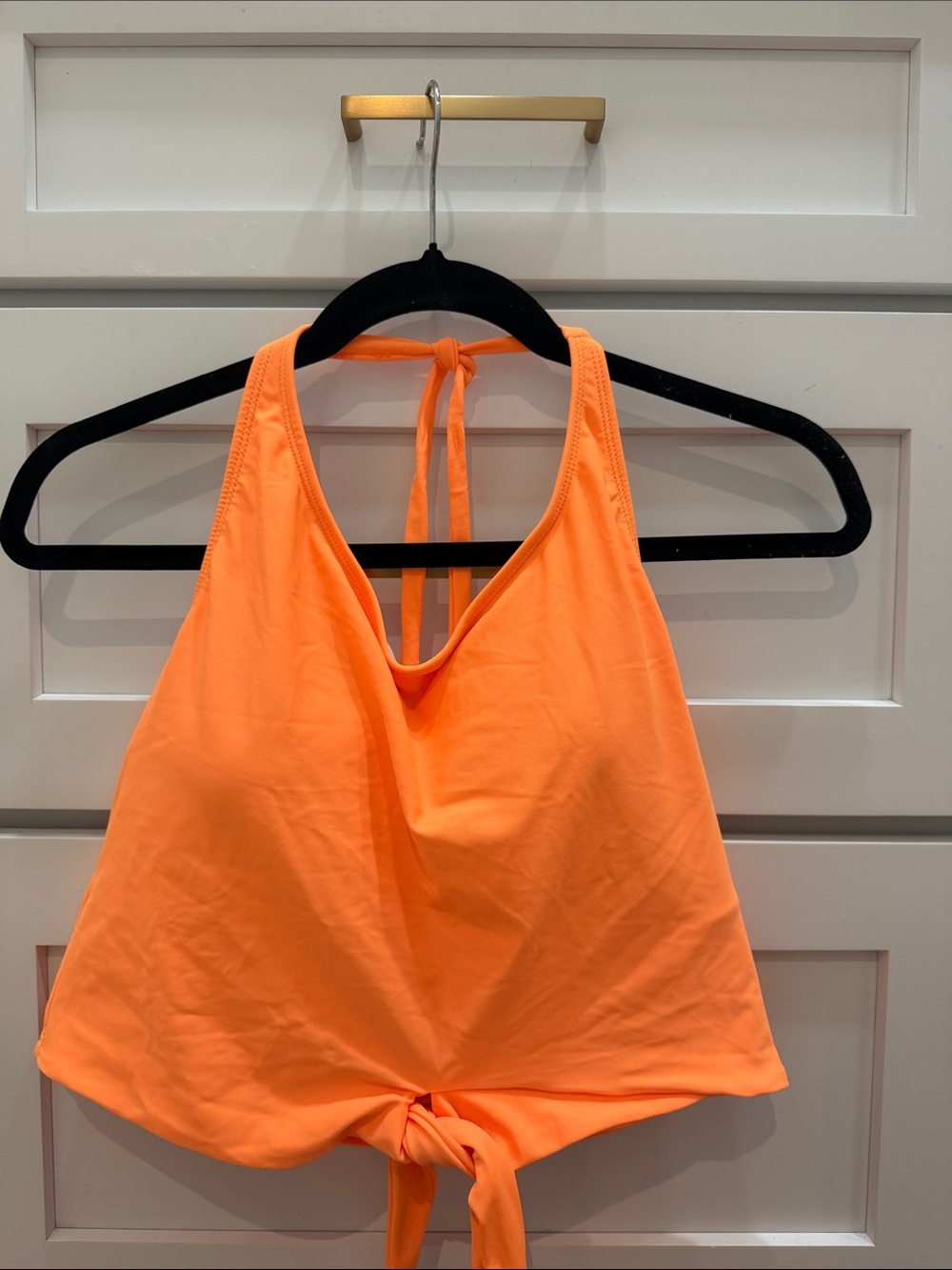 Women's Coral Reef Neon Orange Halter Swim Top
